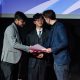 Student representative Thanh Nguyen and Syed Naqi Akhter, one of the editors of the Breaker, at 2024 BJTC Awards ceremony