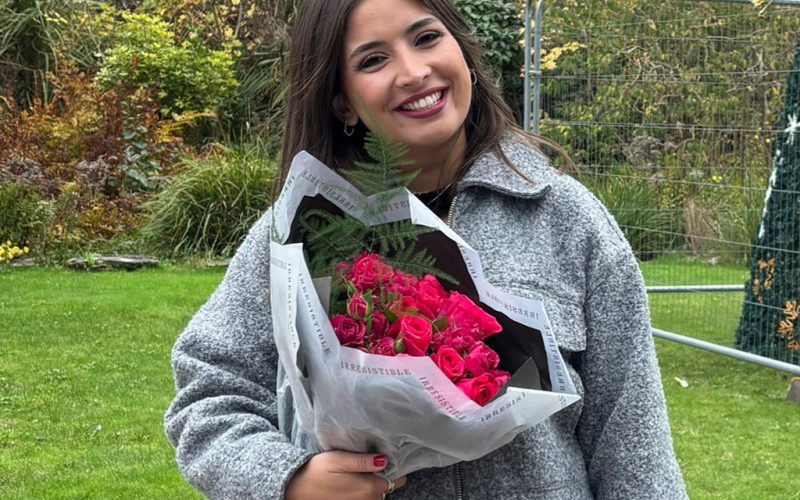 Natasha Salloum, in Bournemouth, on her graduation day from MA Multimedia Journalism